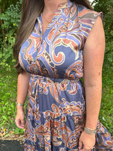 Load image into Gallery viewer, Paisley Print Tiered Maxi Dress
