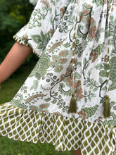 Load image into Gallery viewer, Mixed Print Smocking Detail Dress
