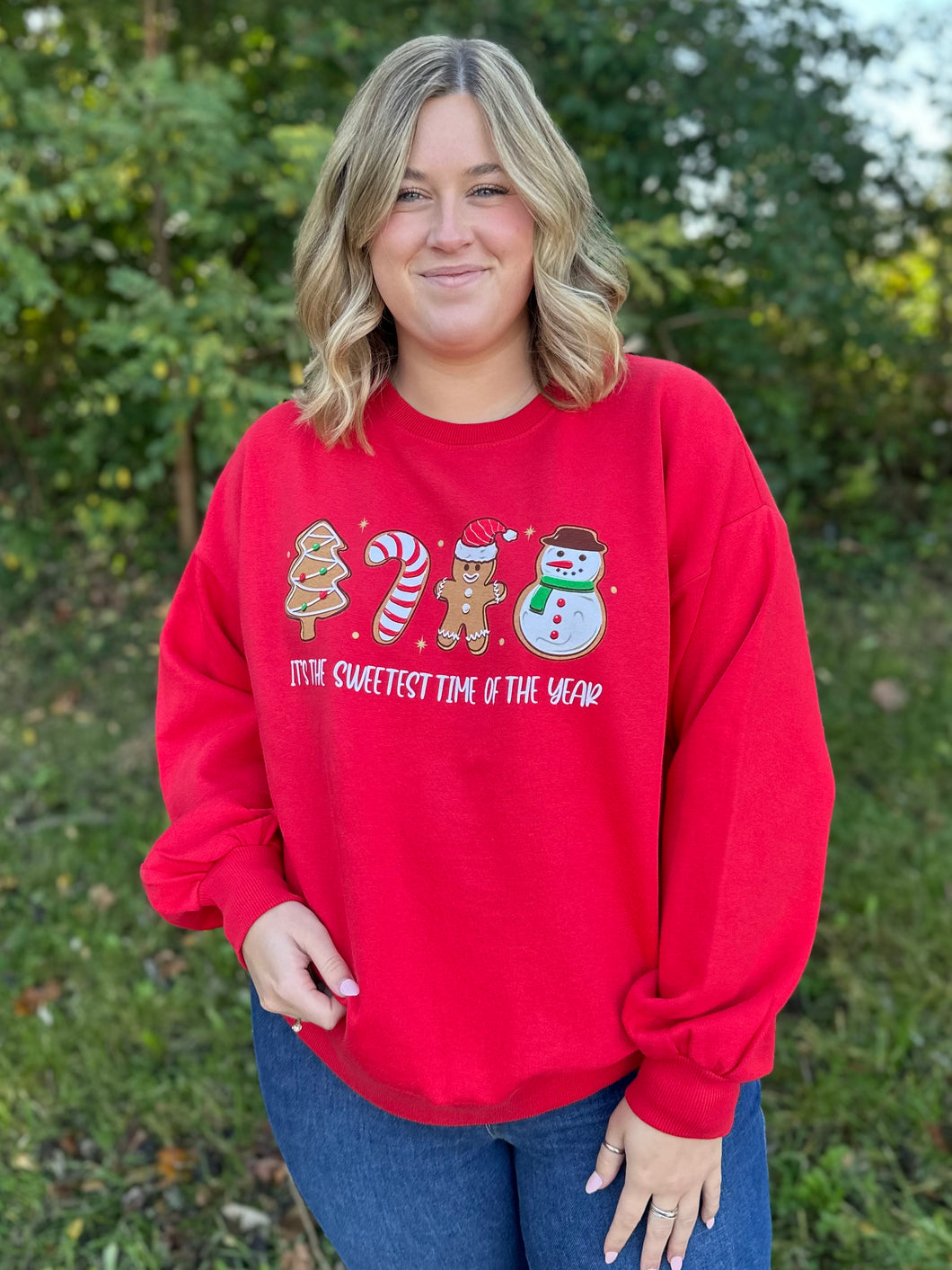 Christmas Crew-Neck Blousant Oversized Fleece