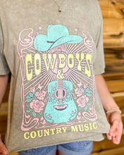 Load image into Gallery viewer, Cowboys &amp; Country Music Oversized Graphic Tee
