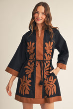 Load image into Gallery viewer, Embroidered Applique Tassel Tie Woven Dress
