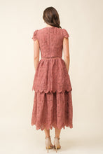 Load image into Gallery viewer, Dusty Rose Cap Sleeve Midi Dress
