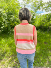 Load image into Gallery viewer, Multicolor Striped Button-up Sweater Vest

