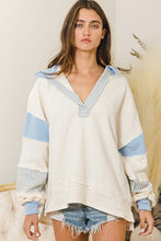 Load image into Gallery viewer, French Terry Knit Color Block Top
