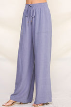 Load image into Gallery viewer, Soft Linen Smock Waist Wide Leg Pants
