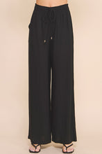 Load image into Gallery viewer, Soft Linen Smock Waist Wide Leg Pants
