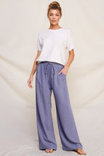 Load image into Gallery viewer, Soft Linen Smock Waist Wide Leg Pants
