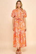 Load image into Gallery viewer, Orange Print Button Down Dress
