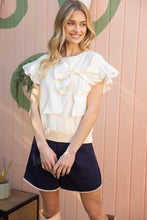 Load image into Gallery viewer, Bow Ruffle Sleeve Top
