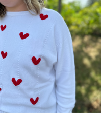 Load image into Gallery viewer, Raised Hearts Pullover Sweater
