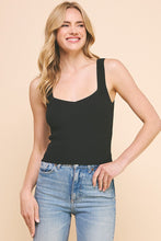 Load image into Gallery viewer, Techno Stretch Rib Square V Neck Tank
