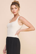 Load image into Gallery viewer, Techno Stretch Rib Square V Neck Tank
