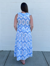 Load image into Gallery viewer, Tanya Blue Tiered Maxi Dress
