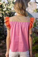 Load image into Gallery viewer, Color Blocked Stitched Poplin Top
