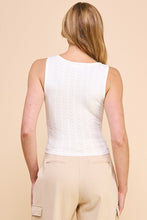 Load image into Gallery viewer, Fine Pointell Square Neck Sweater Tank
