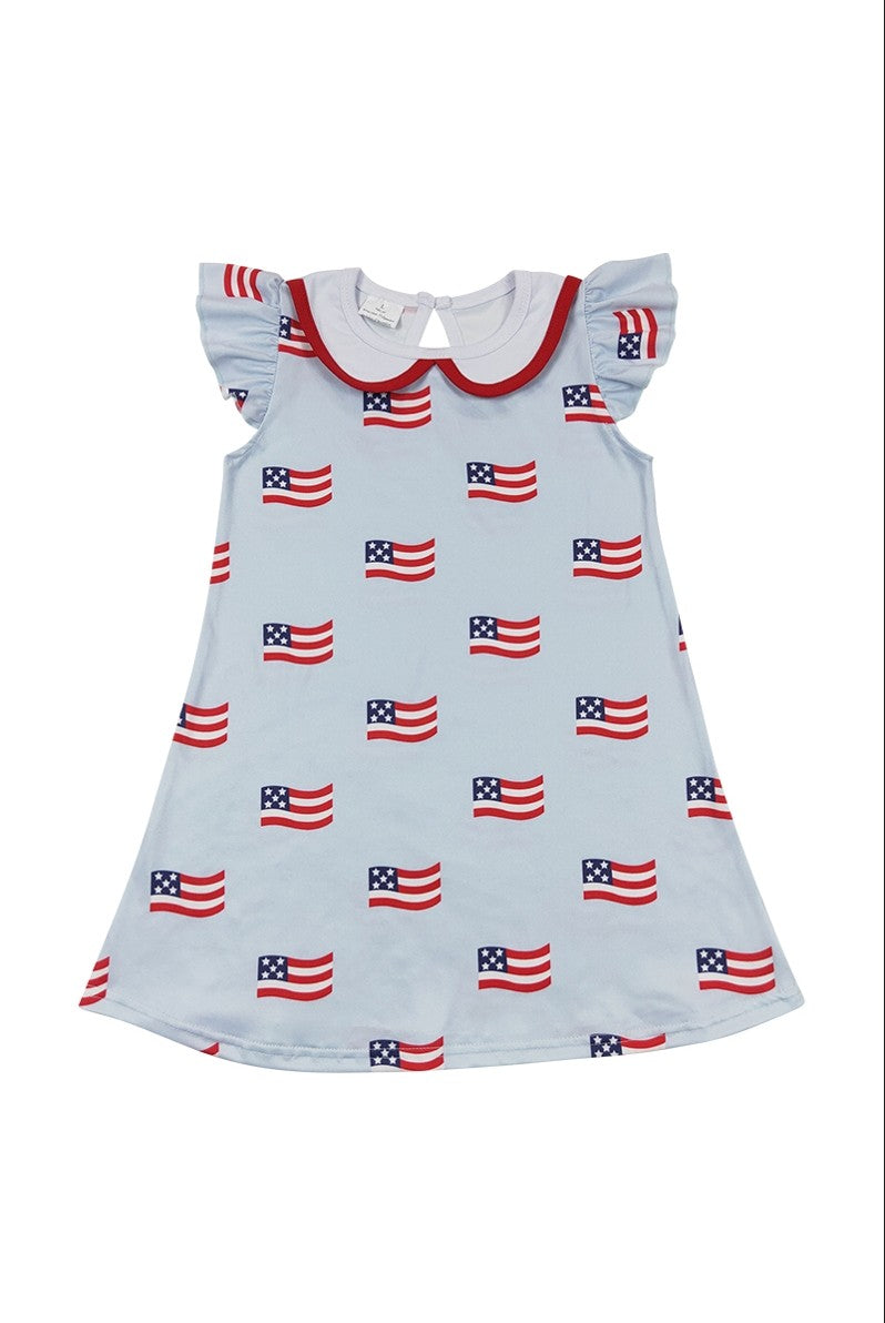 Patriotic Flag Print Dress