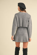 Load image into Gallery viewer, Long Sleeve Sweater and Flare Skirt Set
