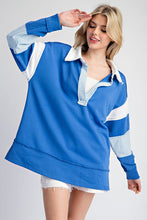 Load image into Gallery viewer, Soft Washed Color Block Long Sleeve Top
