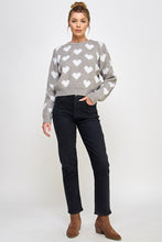 Load image into Gallery viewer, Raised Heart Long Sleeve Sweater
