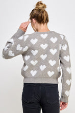 Load image into Gallery viewer, Raised Heart Long Sleeve Sweater
