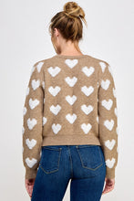 Load image into Gallery viewer, Raised Heart Long Sleeve Sweater
