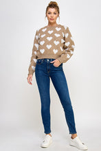 Load image into Gallery viewer, Raised Heart Long Sleeve Sweater
