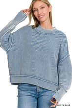 Load image into Gallery viewer, Washed Oversized Cropped Sweater

