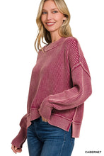 Load image into Gallery viewer, Washed Oversized Cropped Sweater

