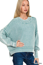 Load image into Gallery viewer, Washed Oversized Cropped Sweater
