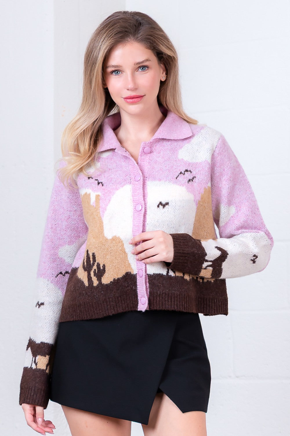 Cozy Horse Knit Cardigan