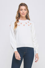 Load image into Gallery viewer, Floral Embroidered Pullover Sweater
