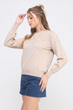 Load image into Gallery viewer, Floral Embroidered Pullover Sweater
