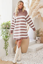 Load image into Gallery viewer, Stripe Turtleneck Sweater Dress
