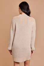 Load image into Gallery viewer, Cable Knit Mock Neck Sweater Dress
