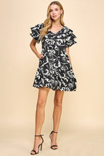 Load image into Gallery viewer, Beatrice Abstract Ruffle Dress
