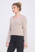 Load image into Gallery viewer, Pointelle Scallop V Neck Sweater
