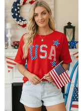 Load image into Gallery viewer, USA Patriotic Star Patched Oversize Tee
