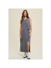 Load image into Gallery viewer, Washed Cotton Knit Tank and Skirt Set
