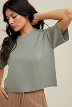 Load image into Gallery viewer, Boxy Relaxed Crop Sweater Top
