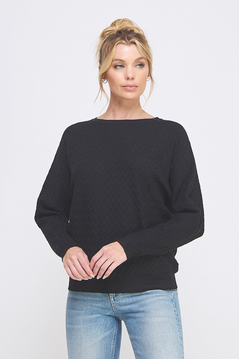 Herringbone Dolman Sweater