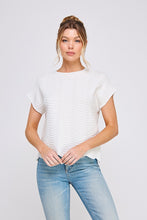 Load image into Gallery viewer, Fine Gauge Scallop Pattern Relaxed Knit Top
