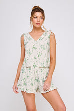 Load image into Gallery viewer, Green Flora Soft Linen Tank
