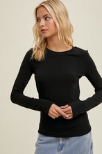 Load image into Gallery viewer, Round Neck Fitted Ribbed Knit Top
