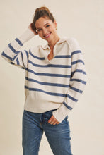 Load image into Gallery viewer, Cozy Classic Stripe Poly Wool Sweater
