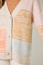 Load image into Gallery viewer, Color Block Sweater Cardigan
