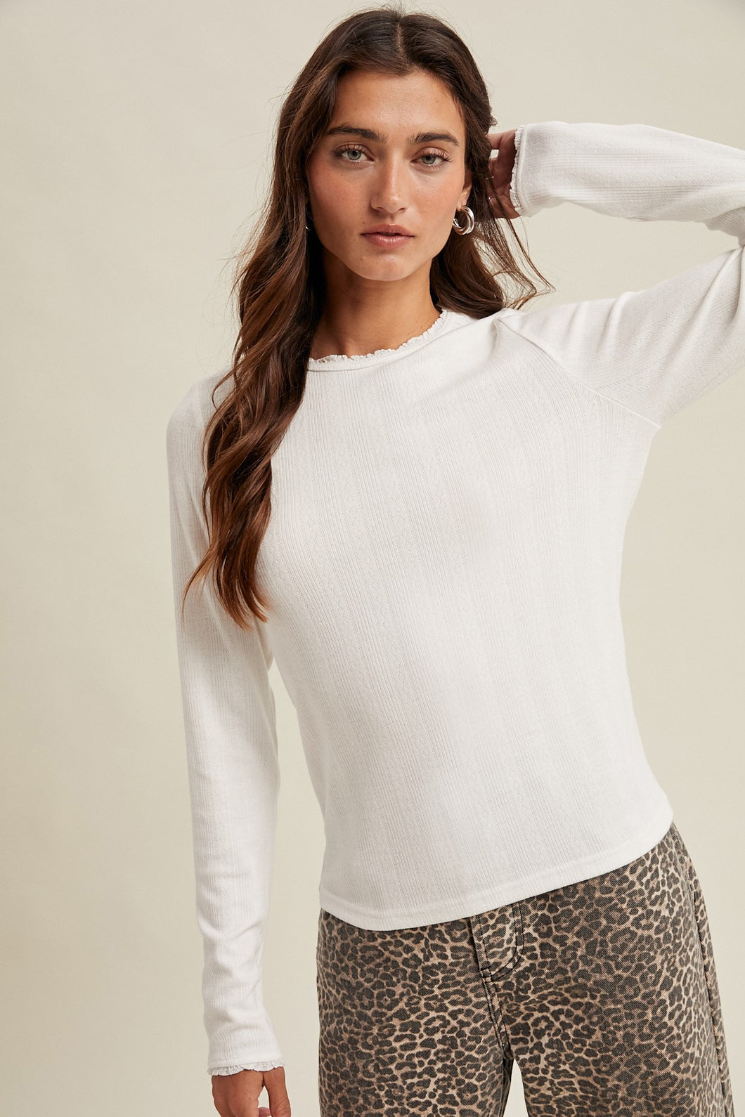 Pointelle Knit Top