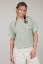 Load image into Gallery viewer, Washed Ribbed Short Sleeve Top
