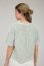 Load image into Gallery viewer, Washed Ribbed Short Sleeve Top
