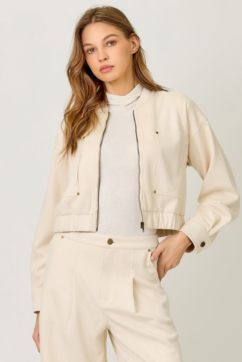 Suede Bomber Jacket