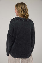Load image into Gallery viewer, Washed Mock Neck Long Sleeve Knit Pullover Sweater
